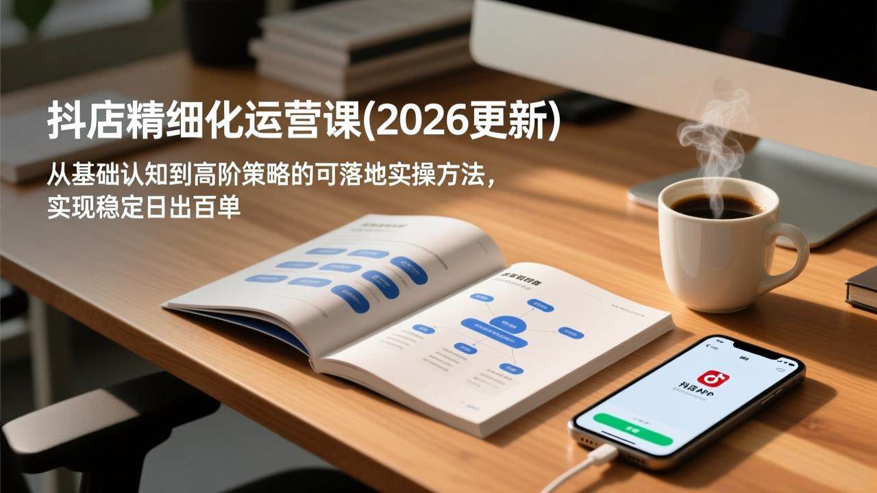 (5.27)抖店精细化运营课(更新5月)，从基础认知到高阶策略的可落地实操方法，实现稳定日出百单